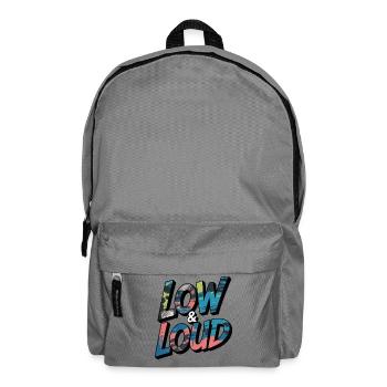 Low and Loud Auto Tuning Streetwear Motif - Backpack - elephant grey - Front