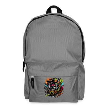 Conception du crâne de casque de motocross - Sac à dos - gris éléphant - Devant