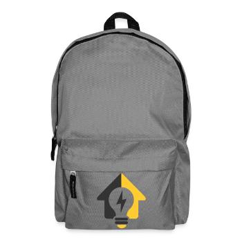 Elektro Haus Glühbirne Logo - Rucksack - Mittelgrau - Vorne