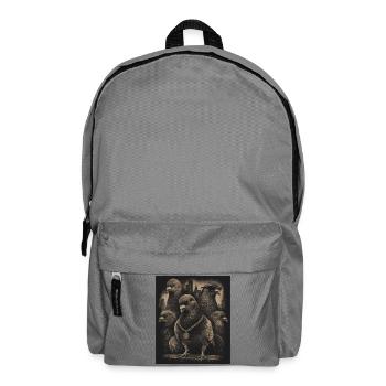 Motif vintage d’art de rue Gangster Doves LO-FI - Sac à dos - gris éléphant - Devant