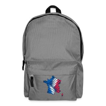 France Paris Shirt für Männer und Frauen Landkarte - Rucksack - Mittelgrau - Vorne