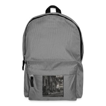 Lost Places Factory Retro Ravens Animal Crime Ruin - Backpack - elephant grey - Front