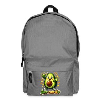 Cute Avocado Avo-can-do Motivational Pun - Backpack - elephant grey - Front
