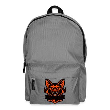 Fledermaus Maskottchen Wappen - Rucksack - Mittelgrau - Vorne