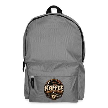 Kaffee angetrieben - Kaffee T-Shirt - Rucksack - Mittelgrau - Vorne