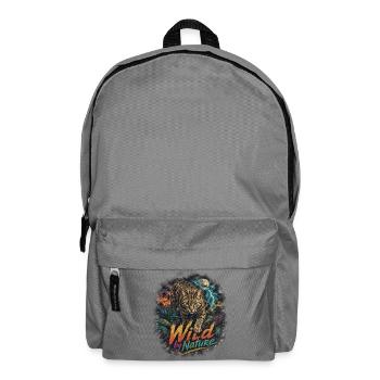 Tropical Bengal Cat with Lightning - Backpack - elephant grey - Front