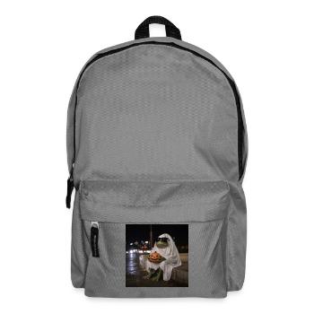 Frog Ghost Sunglasses T-Shirt Halloween - Backpack - elephant grey - Front