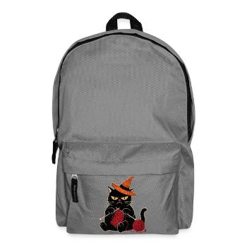 Halloween grumpy  Katze für Katzenliebhaber - Backpack - elephant grey - Front