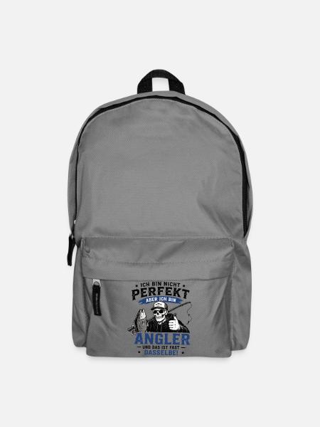 Ich bin nicht perfekt, aber Angler pur - Rucksack - Mittelgrau