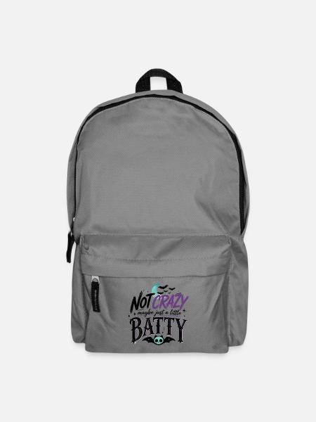 Nicht verrückt, nur Batty Halloween - Rucksack - Mittelgrau