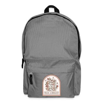 Kostenlose Bibliotheks-Nachbarschaftsbuchbox - Rucksack - Mittelgrau - Vorne
