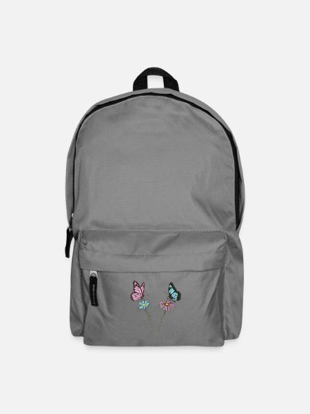 Pastell-Schmetterlingsblüte-Duo - Rucksack - Mittelgrau
