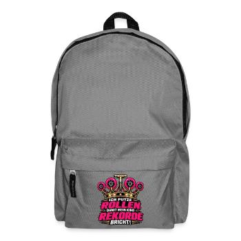 Ich putze Rollen Skater Eltern - Rucksack - Mittelgrau - Vorne