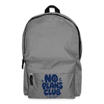No Plans Club – It's a Feature Not a Bug - Rucksack - Mittelgrau - Vorne