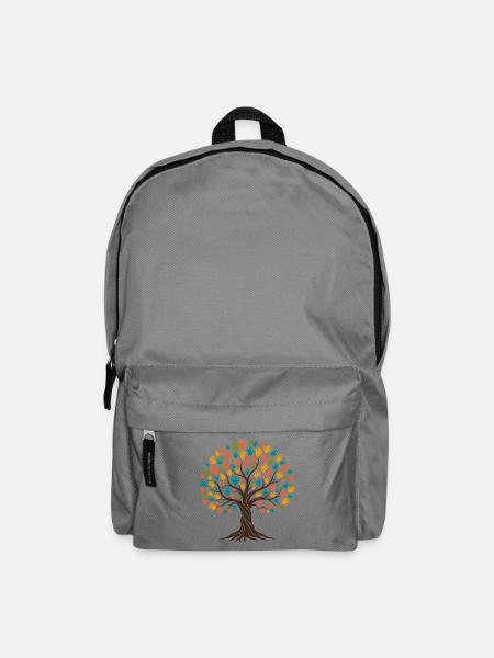 Bunter Kinder Baum des Friedens - Rucksack - Mittelgrau