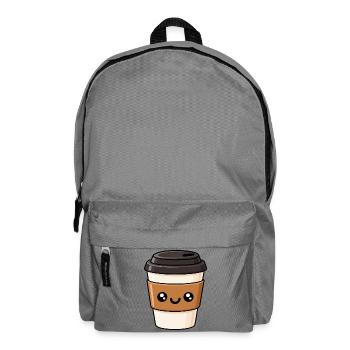 KaffeeKawaii Becherliebe - Rucksack - Mittelgrau - Vorne