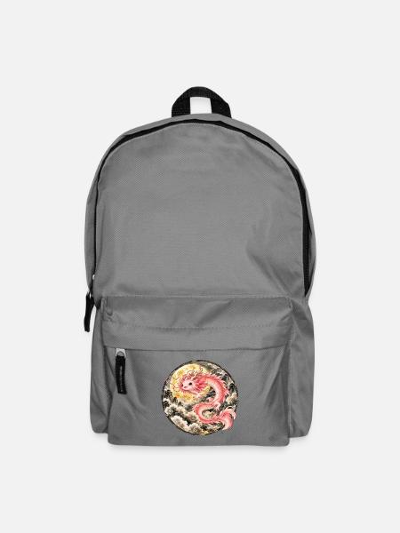 Axolotl Drache – Mystischer Asiatischer Drache - Rucksack - Mittelgrau