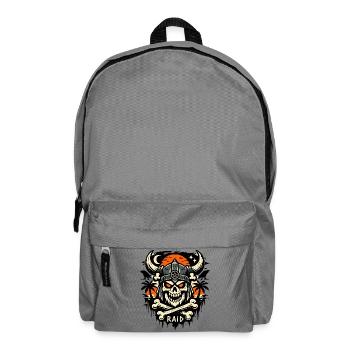 Schädel Raid Helm Symbolik - Rucksack - Mittelgrau - Vorne