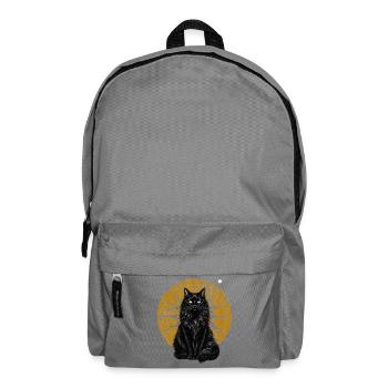 Schwarze Katze Magical Mond Mystisch Cottagecore - Rucksack - Mittelgrau - Vorne