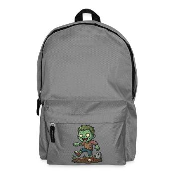 Grüner Zombie - Rucksack - Mittelgrau - Vorne