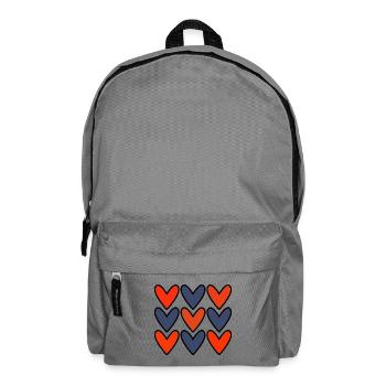 HEART. HEARTS. VALENTINE'S DAY. LOVE. LOVE. COUPLE. - Backpack - elephant grey - Front