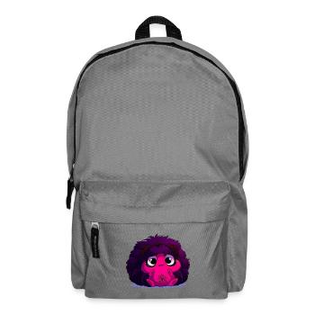 Nerz-Puff mit Spinnennetz - Rucksack - Mittelgrau - Vorne