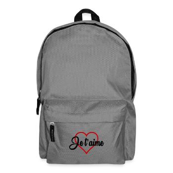 I LOVE YOU. VALENTINE'S DAY. HEART. I LOVE YOU - Backpack - elephant grey - Front