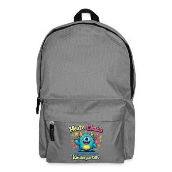Heute Chaos, Morgen Kindergarten - Rucksack - Mittelgrau - Vorne