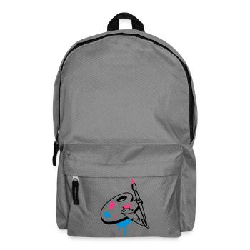 Paint brush, color and painter's palette - Backpack - elephant grey - Front