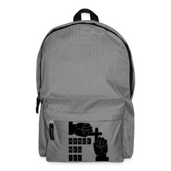 Finger weg - Rucksack - Mittelgrau - Vorne