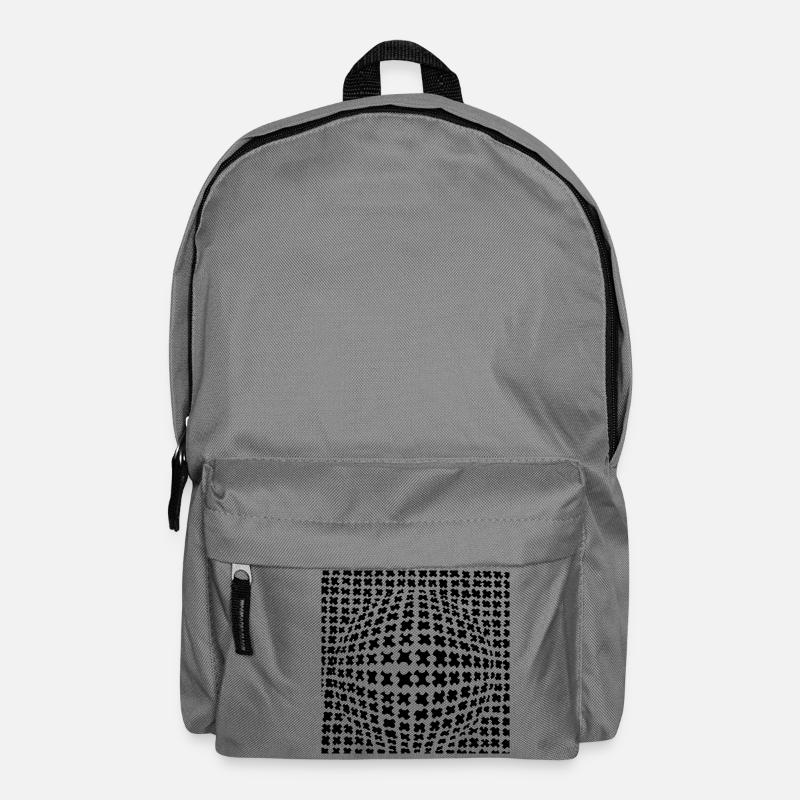Optische Taeuschung Kugel 3D Effekt - Rucksack - Mittelgrau