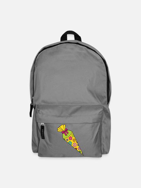 Schultüte Zuckertüte - Rucksack - Mittelgrau