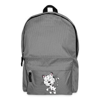 Knuffige Katze - Katzen - Kater - Stubentiger - Rucksack - Mittelgrau - Vorne