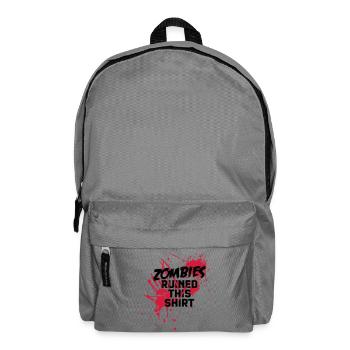zombies runied this shirt - zombie blutflecken - Rucksack - Mittelgrau - Vorne