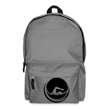 sonne cool kreis rund logo schwimmen schwimmer ver - Rucksack - Mittelgrau - Vorne