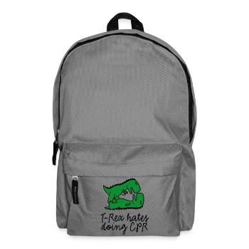 T-Rex hates doing CPR premiers secours instructeur - Sac à dos - gris éléphant - Devant