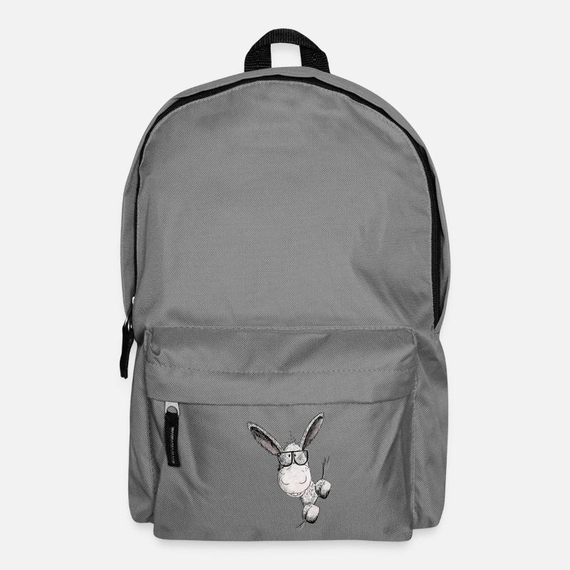 Esel mit Sonnenbrille I Tiermotiv Eselchen - Rucksack - Mittelgrau