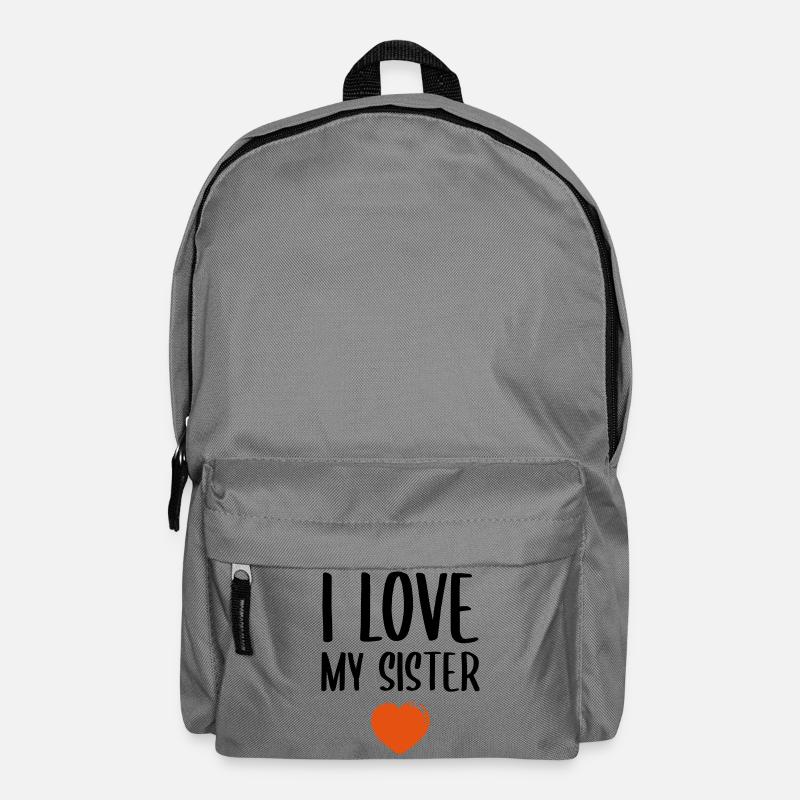 J'aime ma soeur - Sac à dos - gris éléphant