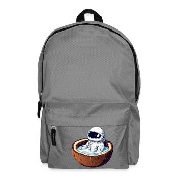 Astronaut bathes in coconut - Funny - Backpack - elephant grey - Front