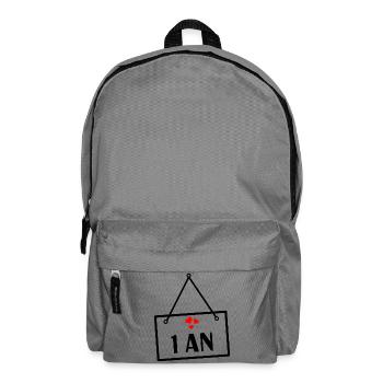 1. 1 AN. 1er ANNIVERSAIRE. ANNIVERSAIRE 1 AN. ANNI - Sac à dos - gris éléphant - Devant