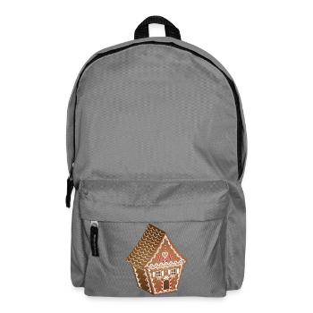 beautifully decorated gingerbread house for Christmas - Backpack - elephant grey - Front