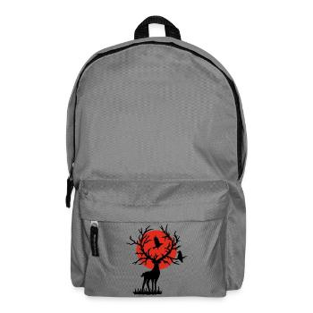 Der schwarze Hirsch und die rote Sonne - Rucksack - Mittelgrau - Vorne