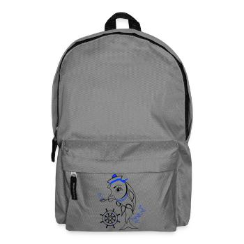 Marin, Poisson, Ahoy - Sac à dos - gris éléphant - Devant