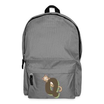 Katze Buchstabe Q - Rucksack - Mittelgrau - Vorne