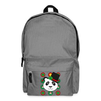 Neujahr Panda mit Kleeblatt. - Rucksack - Mittelgrau - Vorne