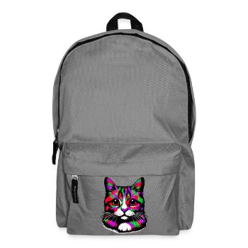 Katze - Rucksack - Mittelgrau - Vorne