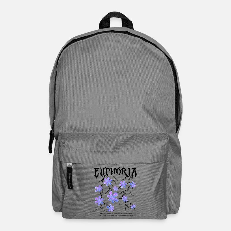 Holografische Blumen - Rucksack - Mittelgrau