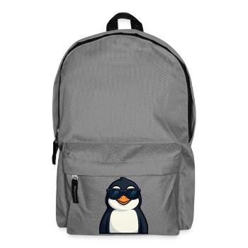 Cool Penguin with Sunglasses Summer Funny - Backpack - elephant grey - Front