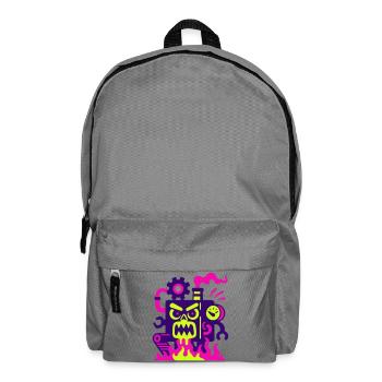 Monster Machine on Fire - Rucksack - Mittelgrau - Vorne