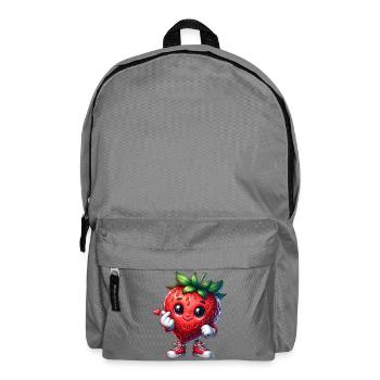 Strawberry Heart Hand - Backpack - elephant grey - Front